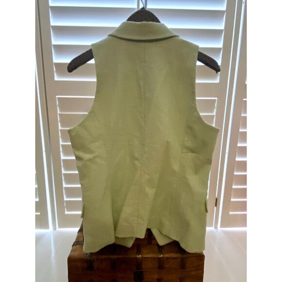 NWT White House Black Market Sage Mint Tweed Studio Vest 12 - Picture 7 of 8